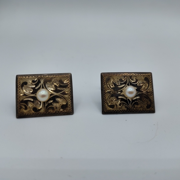 Vintage 1949 📢📢 .950 Silver 📢📢 Jacob M Oldak Two-Way Cuff Links - Picture 1 of 4